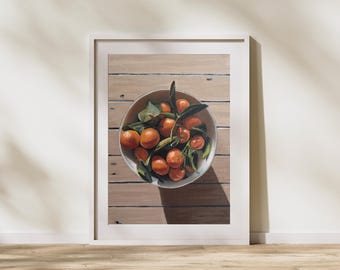 Stillleben mit Orangen | Fine Art Print, Küchen Dekor