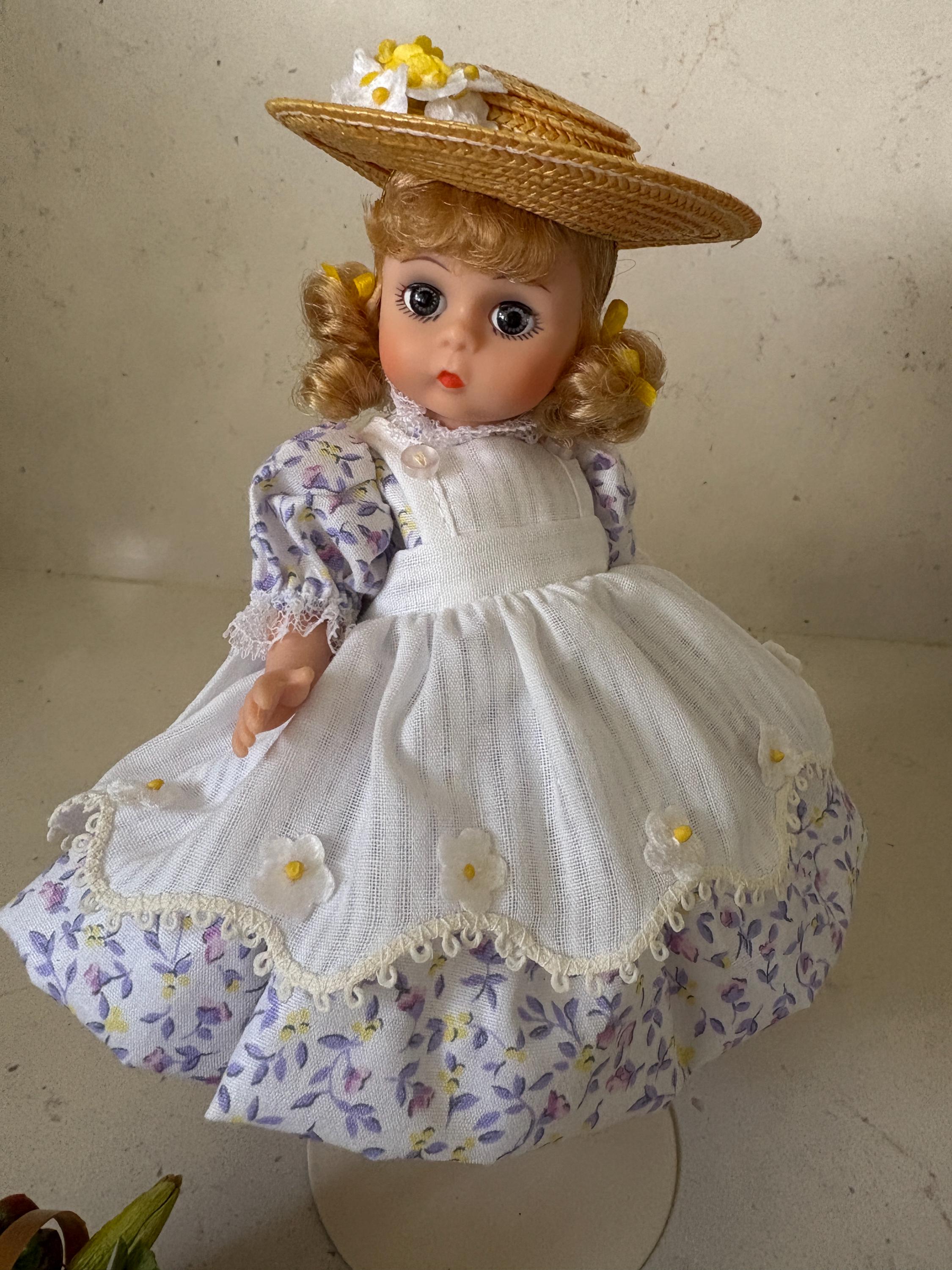 Madame Alexander, 8" Wendy Doll, HTF, MADC 1991 Symposium, Exclusive, LE, 8" Vintage Doll, Box, Wrist Tag, Paperwork, "Springtime", Charm