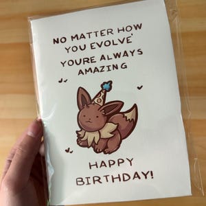 Cartão de aniversário do Eevee