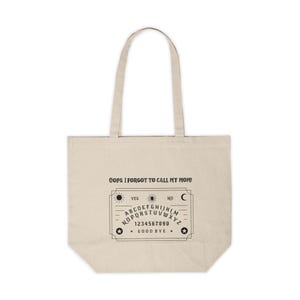 Humorvolle Ouija Brett Canvas Einkaufstasche, lustige Einkaufstasche, Geschenk für Mutter, umweltfreundliche Tasche, Neuheit Tasche zum Einkaufen