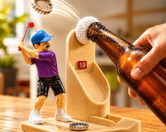 Regalos de golf para hombres, abridor de botellas divertido para golfistas con atrapatapas magnético, regalos de cerveza para él, decoración para carrito de bar para la cueva del hombre, regalo para papá