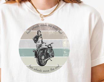 Retro Motorcycle Rider T-Shirt • Comfort Colors Moto Tee