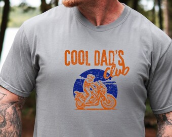 Dad's Club Motorcycle Tee, Vintage Rider Shirt, Biker Dad Gift