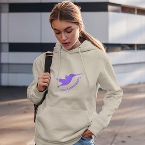 Hummingbird Hoodie, Bird Lover Gift, Floral Sweatshirt, Nature Lover Gift, Soft Graphic Hooded Sweatshirt