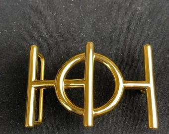 Hermes Gold H Belt Buckle