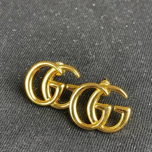 Gucci Gold GG Stud Earrings