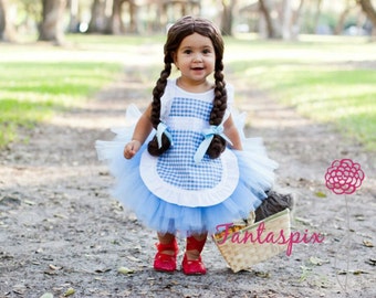 Ready to SHIP HALLOWEEN Wizard of OZ Dorothy Tutu Costume Gingham dress up, Girls Baby Toddler Kids