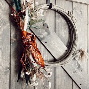 Something in the ORANGE Rope Wreath, Western Wreath, Lariat wreath,Lasso wreath,Western wreath,Country wreath, Farmhouse wreath,Boho wreath image 3