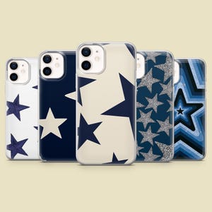 Navi Star Phone Case Blue Star Y2K Cover for iPhone 17Pro, 16, 15, 14, 13,12, Samsung S25, S24, S23Fe, S22, A16,A26,A56, Pixel 10, 9