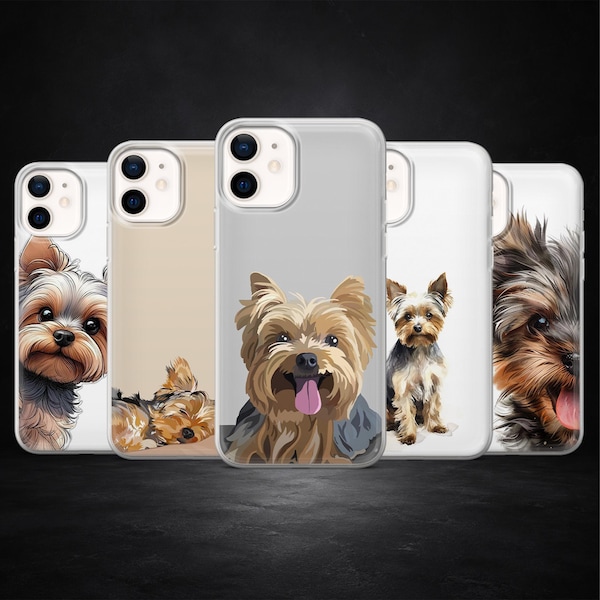 Funda para teléfono Yorkshire Terrier con diseño de cachorro de Yorkshire para iPhone 17Pro, 16, 15, 14, 13, 12, Samsung S26, S25, S24, S23, A17, A57, A37, Pixel 10, 9