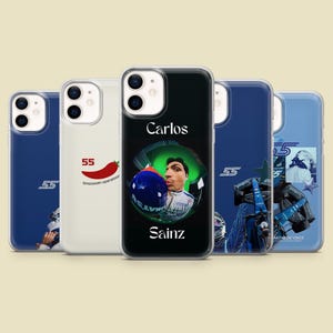 Custodia per telefono Carlos Sainz F1 Williams Cover per iPhone 16, 15, 14, 13, 12, Samsung S25, S24, S23FE, S22, A16, A26, A56, Pixel 9Pro, 8A, 7 Economica