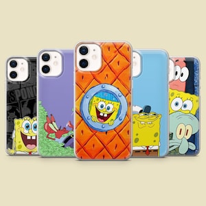 Sponge Bob Handyhülle Mr.Krabs Patrick Cover für iPhone 16, 15, 14, 13, 12, Samsung S25, S24, S23FE, S22, A16,A26,A56, Pixel 9Pro,8A,7 Günstig