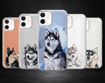 Husky Phone Case Siberian Husky Dog Puppy Cover for iPhone 17Pro, 16, 15, 14, 13, 12, Samsung S26, S25, S24, S23, A17, A57, A37 Pixel 10, 9