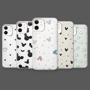 Disney Handyhülle Micky Maus Muster, Schutzhülle für iPhone 17Pro, 16, 15, 14, 13, 12, Samsung S26, S25, S24, S23, A17, A57, A37 Pixel 10, 9