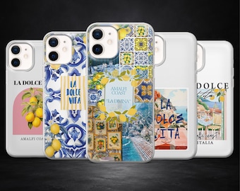 Italy Phone Case Amalfi La Dolce Vita Cover for iPhone 18Pro, 17, 16, 15, 14, 13, Samsung S26, S25, S24, S23, A17,A57,A37 Pixel 11, 10