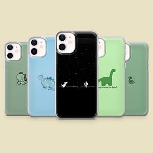 Cute Dinosaur Phone Case T-REX Jurassic Cover for iPhone 17Pro, 16, 15, 14, 13,12, Samsung S25, S24, S23Fe, S22, A16,A26,A56, Pixel 10, 9