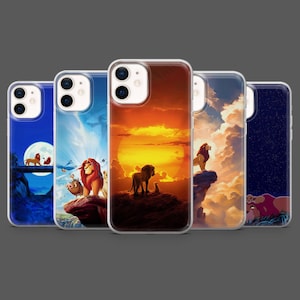 Lion King Phone Case Simba Disney Cover for iPhone 17Pro, 16, 15, 14, 13,12, Samsung S25, S24, S23Fe, S22, A16,A26,A56, Pixel 10, 9