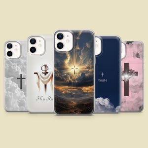 Holy Cross Phone Case Jesus Christian Cover for iPhone 17Pro, 16, 15, 14, 13,12, Samsung S25, S24, S23Fe, S22, A16,A26,A56, Pixel 10, 9