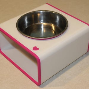 Custom Raised Pet Bowl Stand, Elevated Pet Feeding Station, Personalized Pet Feeder, Dog Bowl Stand, Cat Bowl Stand