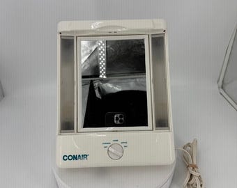 Vintage Conair Illumina two-sided lighted makeup mirror 4 light settings