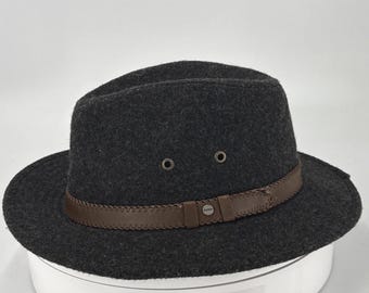 Stetson Charcoal Wool-Blend Large/XLarge Safari Hat with Brown Band