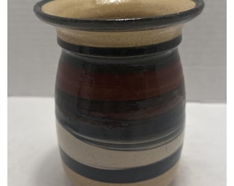 Studio Art Hand Thrown Pottery Vase Bloomington Pottery Company-Earth Tones 5.25