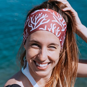Bandeau en corail gorgone · Bandeau de plongée · Pour la plongée, le snorkeling et un usage quotidien · Fait main