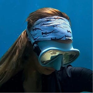 Hammerhai-Stirnband · Taucherstirnband · Zum Tauchen, Schnorcheln und für den Alltag · Handgefertigt Bild 3