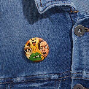 Meme Pin Buttons, Funny Button Pins, Customized Pinback badges, Humorous Meme Accessories, Sarcastic Pins