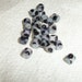 cats eye glass bead, black and white, 4x4mm cylinder Sold per 25pcs