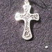 silver cross charm