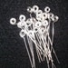 Swirl Headpins silver plated 24 gauge 20pcs