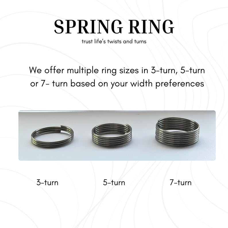 3 Stainless Steel Spring Rings | Minimalist Unisex Jewelry and Fidget ...