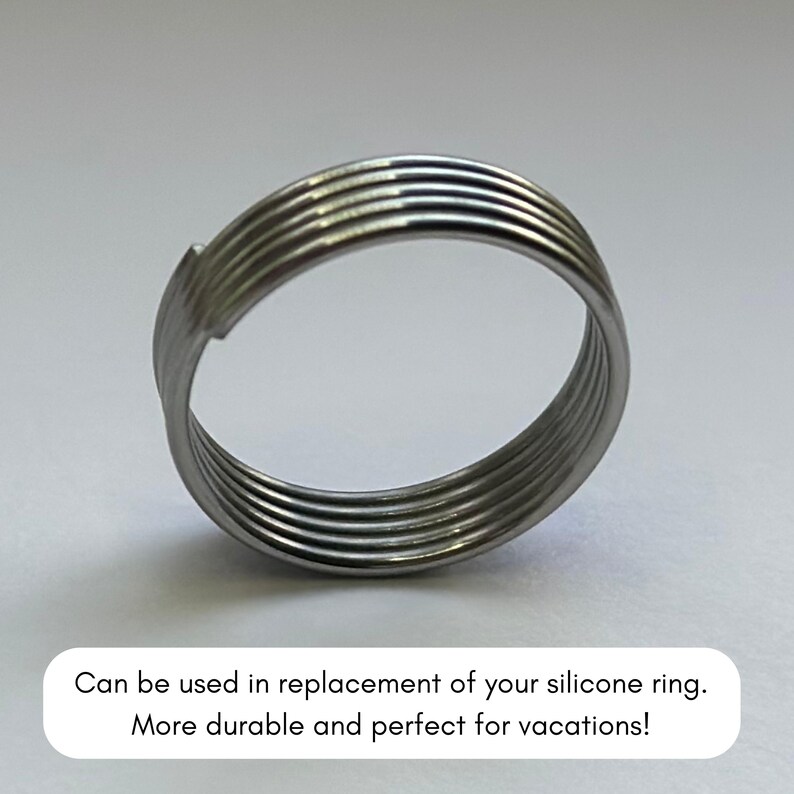 3 Stainless Steel Spring Rings | Minimalist Unisex Jewelry and Fidget ...