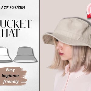 Wende Anglerhut Schnittmuster PDF | 4 Größen XS–L | Anfängerfreundlicher DIY Sonnenhut | Printable A4/Letter | Unisex Summer Hat Anleitung