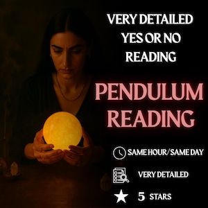 Same Day Yes or No Pendulum Reading - Instant Clairvoyant Guidance -One Question Yes Or No Reading Same Hour