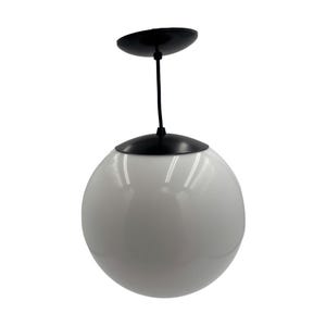 6&quot; White Acrylic Globe pendant,Large Sphere Pendant Light, Transitional Light Pendant, Hang Sphere Light, Dining Hanging Light,Island Light