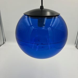 10&quot; Acrylic Blue globe on 10 ft Black or White cord