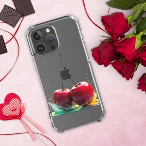 Cherry print  on Clear Case for iPhone®