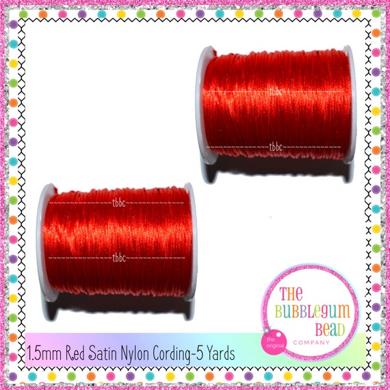 1.5mm RED SATIN CORDING 5 Yards Red Cord Satin Cord Rat Etsy