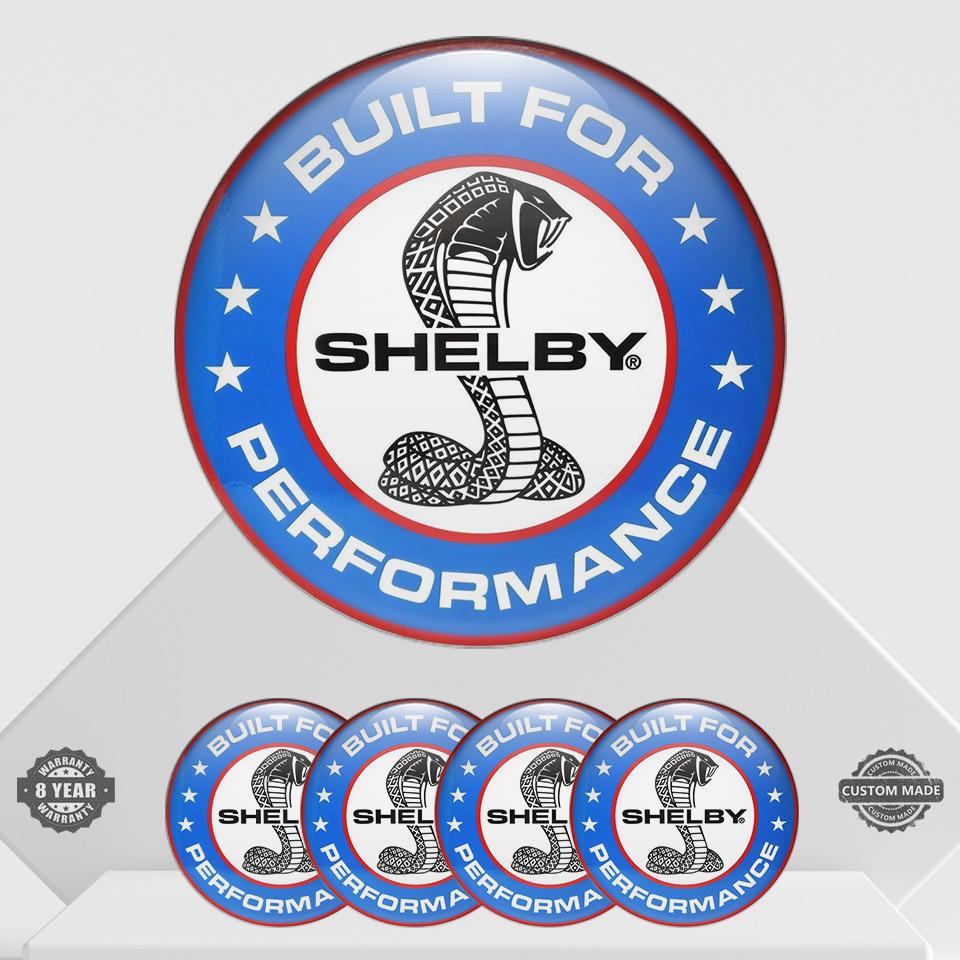 Domed Gel Epoxy Emblem Stickers: Car Wheel Center Caps - Set of 4