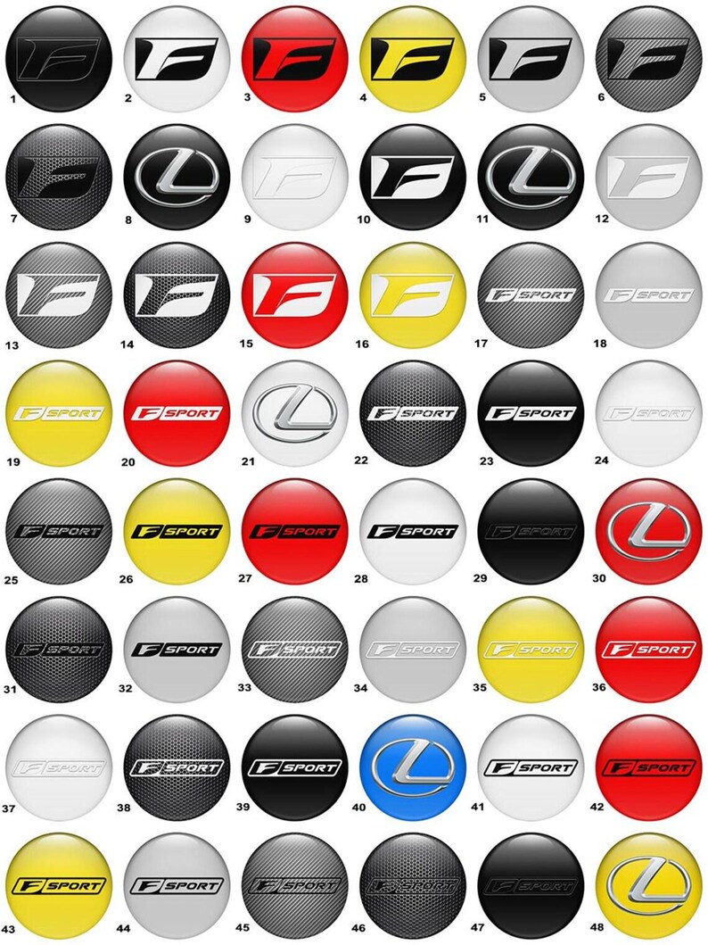 Lexus Rim Emblems Lexus Stickers Wheel Center Caps Rims Domed Hub Emblem Logo Badges 4 ...