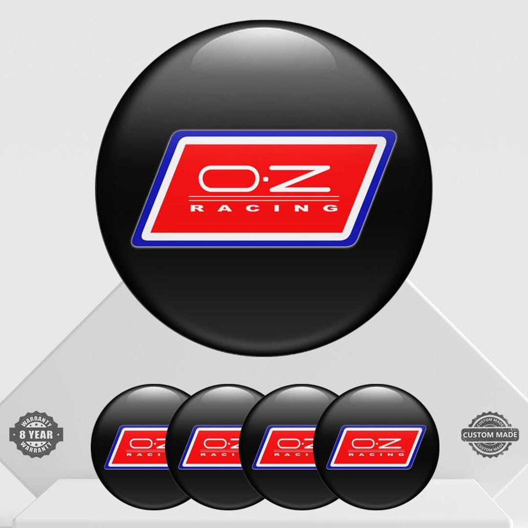OZ Stickers Domed Wheel Center Caps Rims Glossy Epoxy Emblem Logo ...