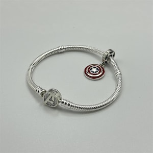 pandora ale s925 silver captain america charm and bracelet