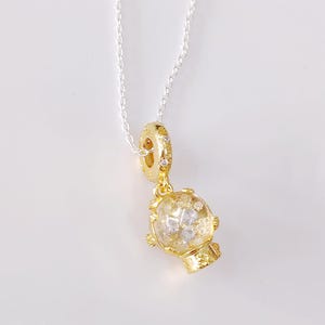 Pandora Love Snow Snow Ball Pendant Necklace Silver