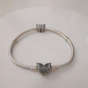ale s925 pandora moments butterfly clasp snake chain bracelet