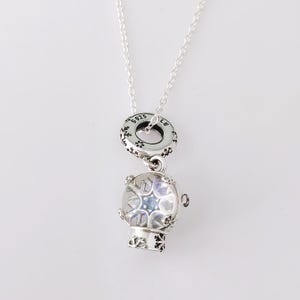 Pandora Love Snow Snow Ball Pendant Necklace 925 Sterling Silver