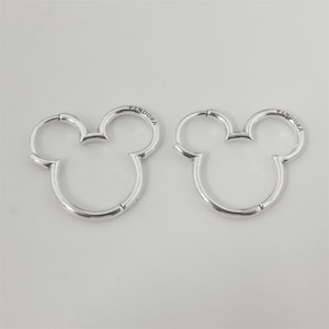 Pandora Mickey Mouse Silhouette Hoop Earrings