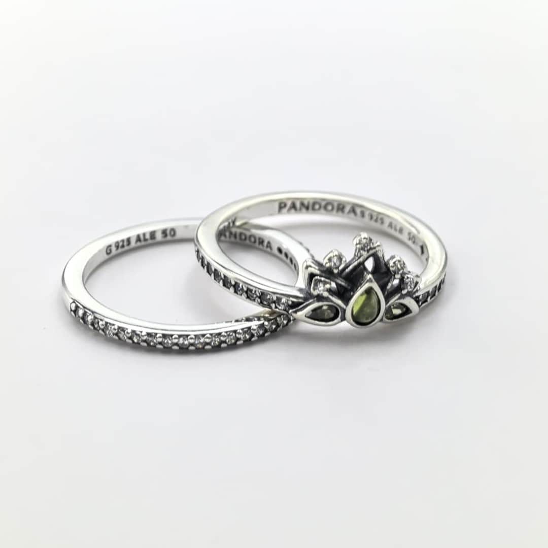 Genuine Pandora Pandora Ring Making Finger Green Pandora Silver