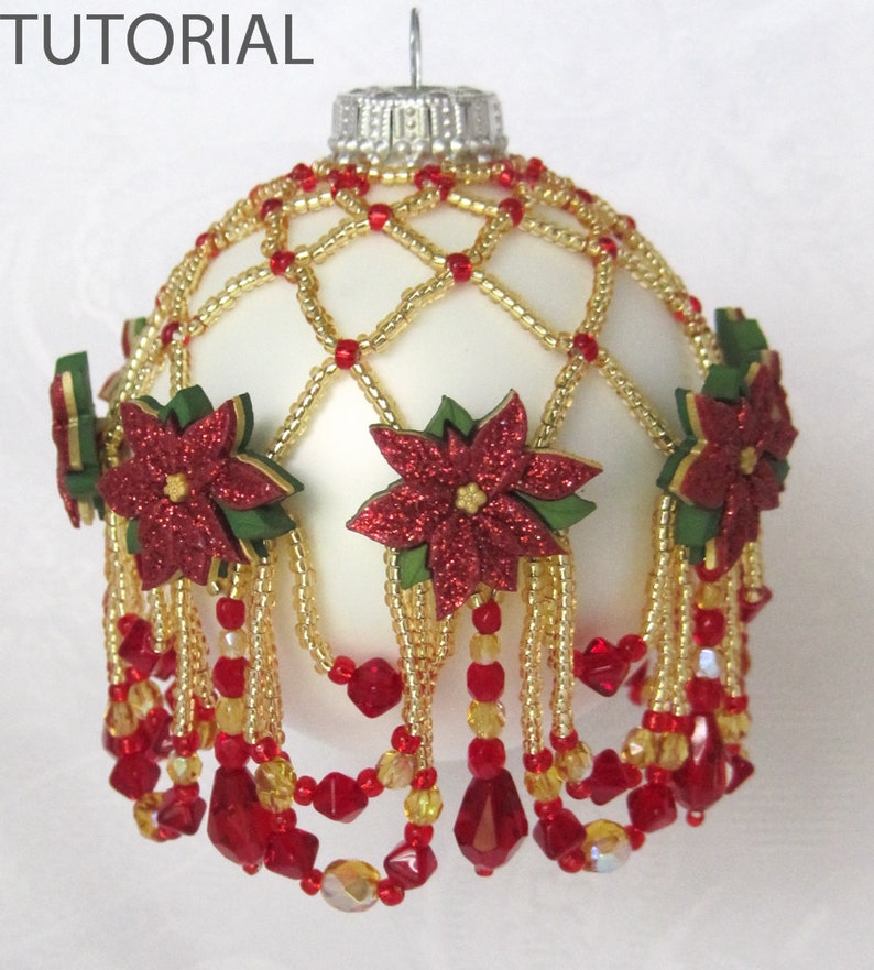 TUTORIAL, Button-Button Ornament, beading, KathLor Designs, PDF, Digital Download image 3